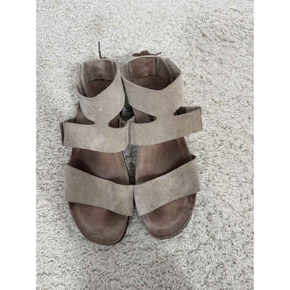 Naot Women's Tan Suede Larissa Comfort Sandals Size Euro 40 US 9 Ankle Tie Boho - Picture 2 of 12